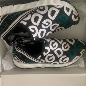 Dolce & Gabbana Multicolor DG Mania Print Stretch Mesh Slip On Sneakers